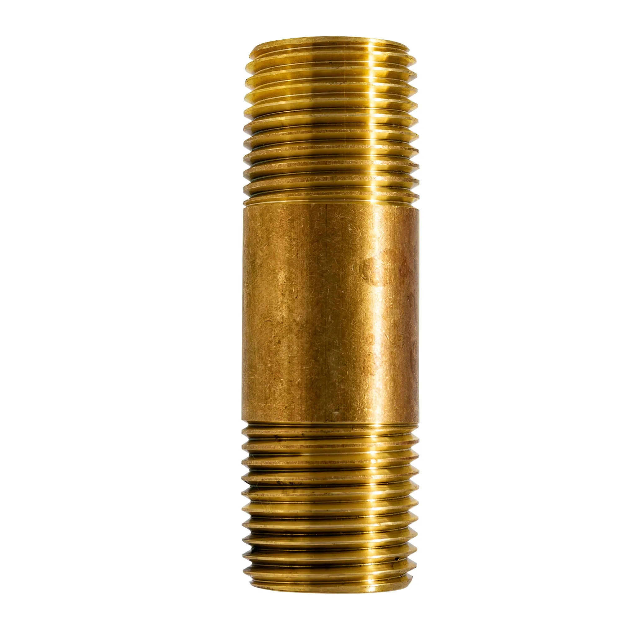 1/2" x 3" Length Red Brass Nipple, Lead Free