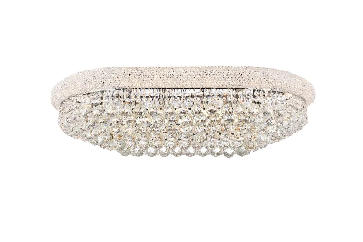 18 Light Flush Mount from the Primo Collection in Chrome Finish by Elegant Lighting