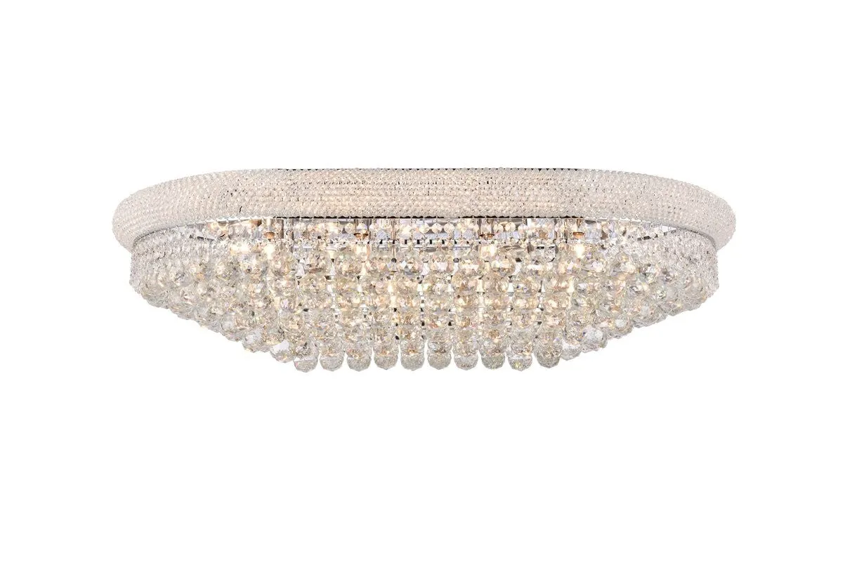 24 Light Flush Mount from the Primo Collection in Chrome Finish by Elegant Lighting