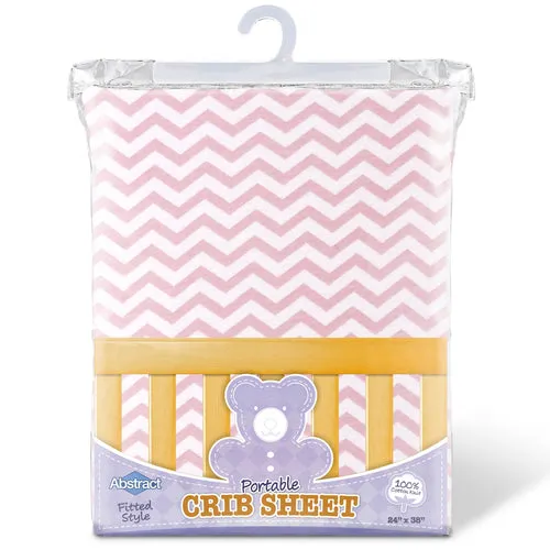 Abstract Fitted Portable Crib Sheet