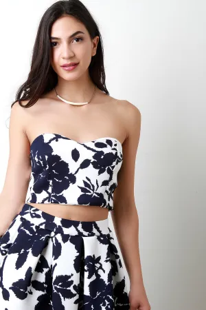 Abstract Floral Scuba Tube Top