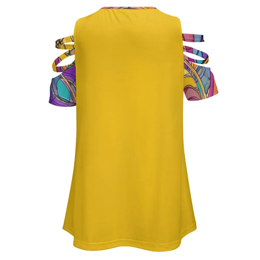 Abstract Urbania Ladies BE Zip Strappy Shoulder Top