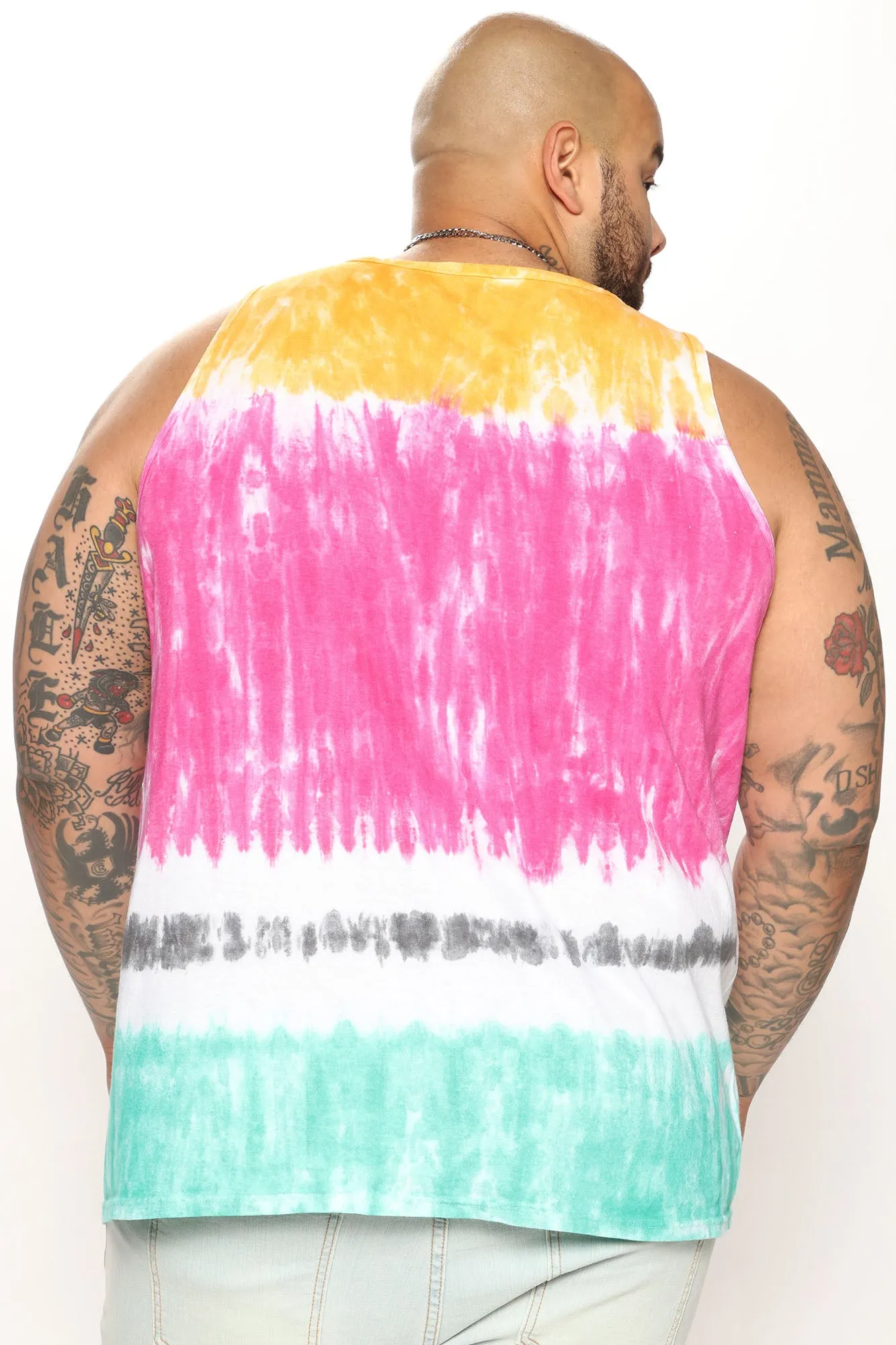 Abstract World Tie Dye Tank Top - Multi Color