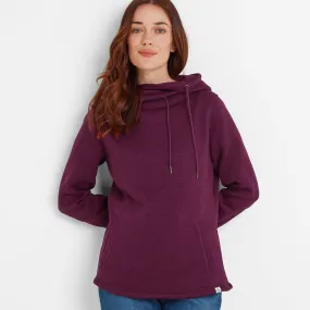 Acer Womens Knitlook Fleece Hoody - Purple Berry Marl