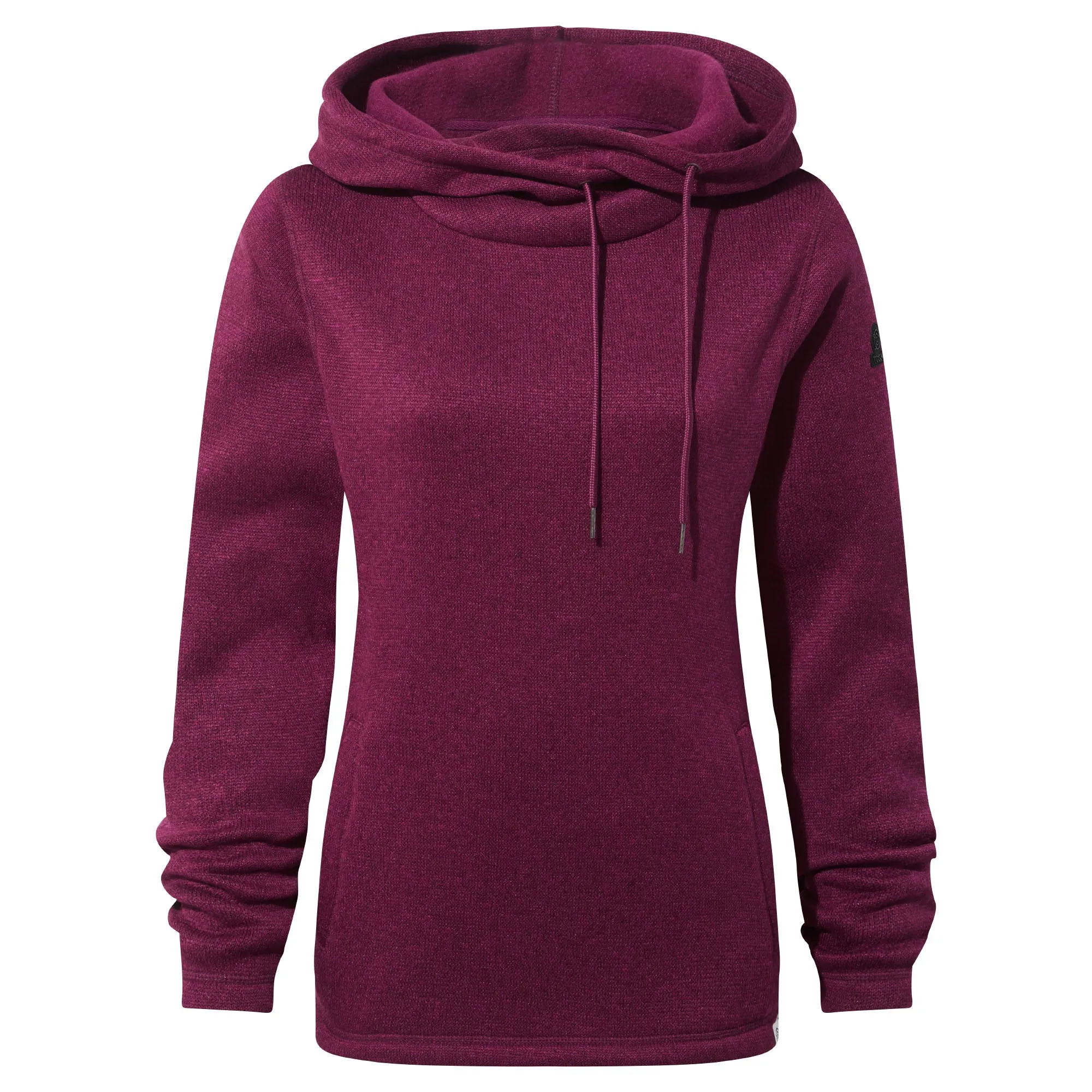 Acer Womens Knitlook Fleece Hoody - Purple Berry Marl