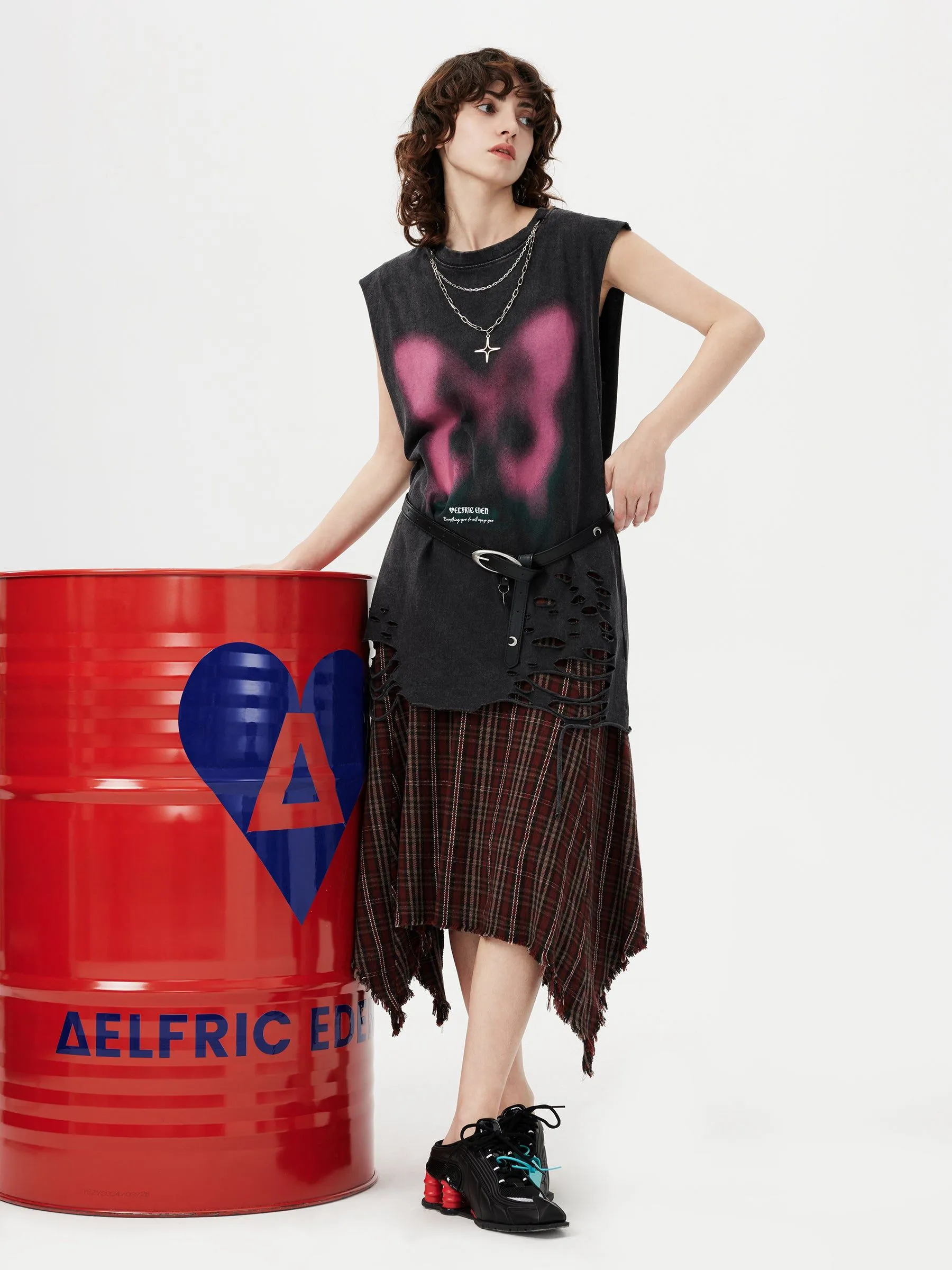 Aelfric Eden Blurring Butterfly Washed Tank Top