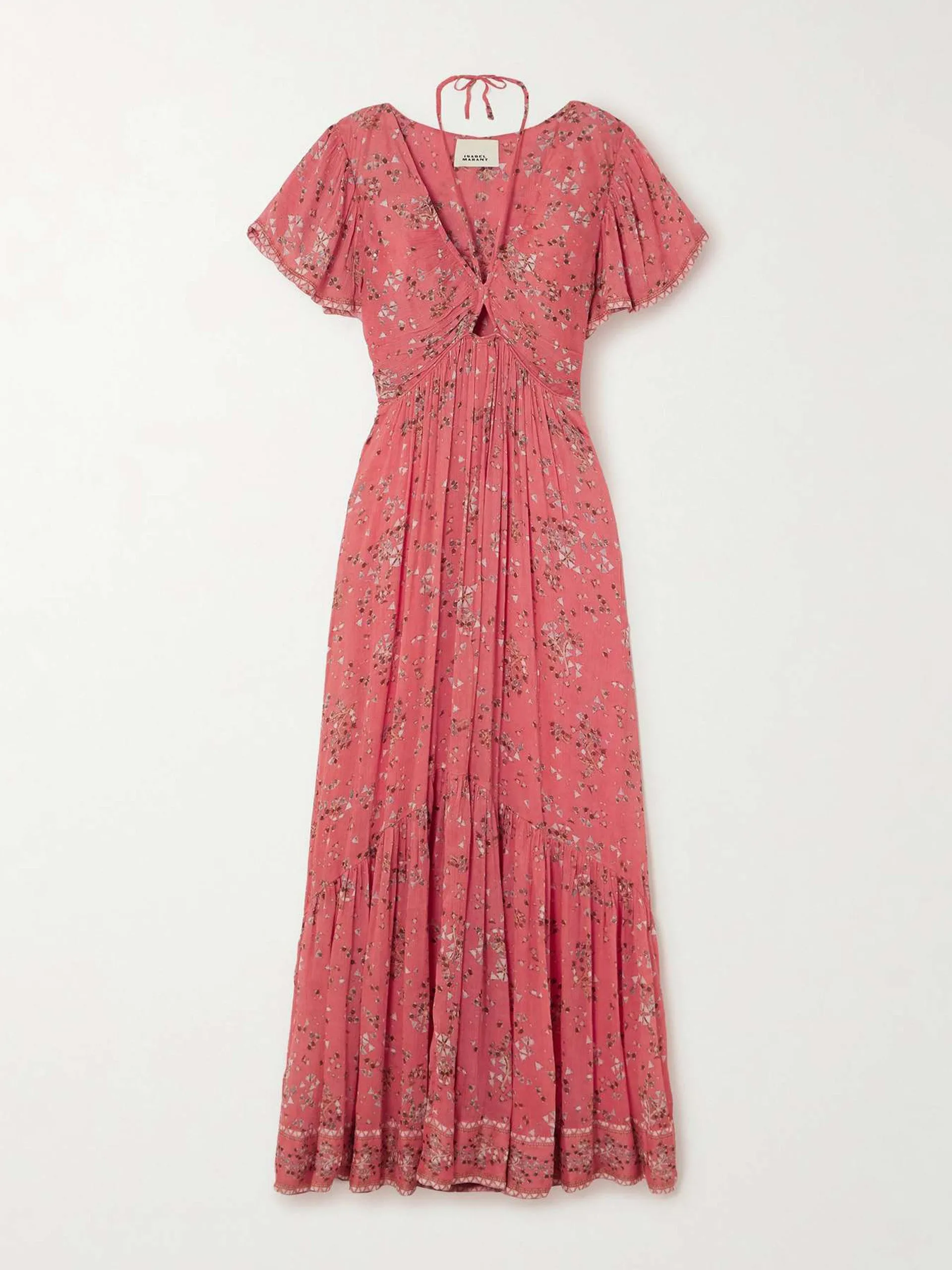 Agathe tiered floral-print cotton and silk-blend crepon maxi dress