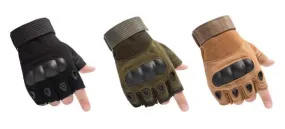 Airsoft Tactical Military Cycling Outdoor Combat Gloves Fingerless Size M-XL 3 Colours ATG001