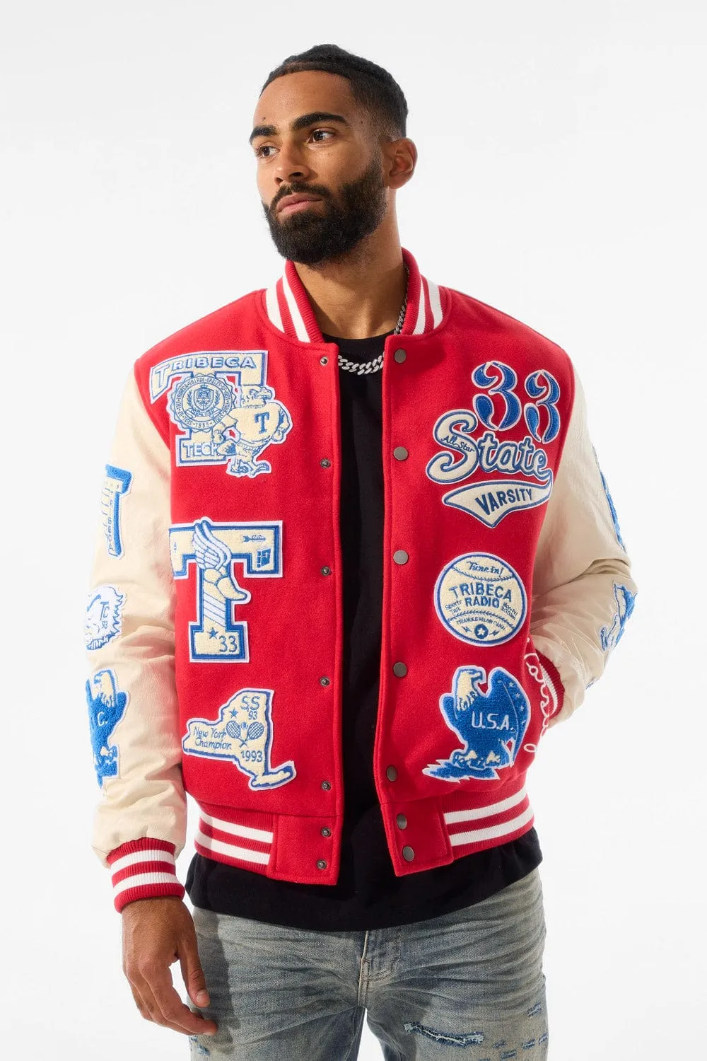 All American Varsity Jacket (Red)