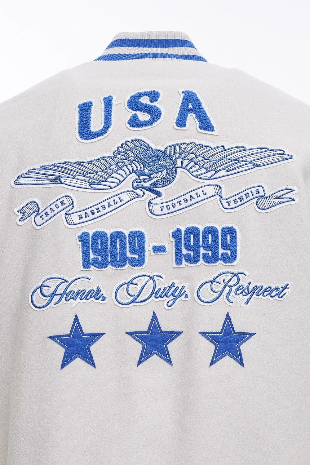 All American Varsity Jacket (Stone)