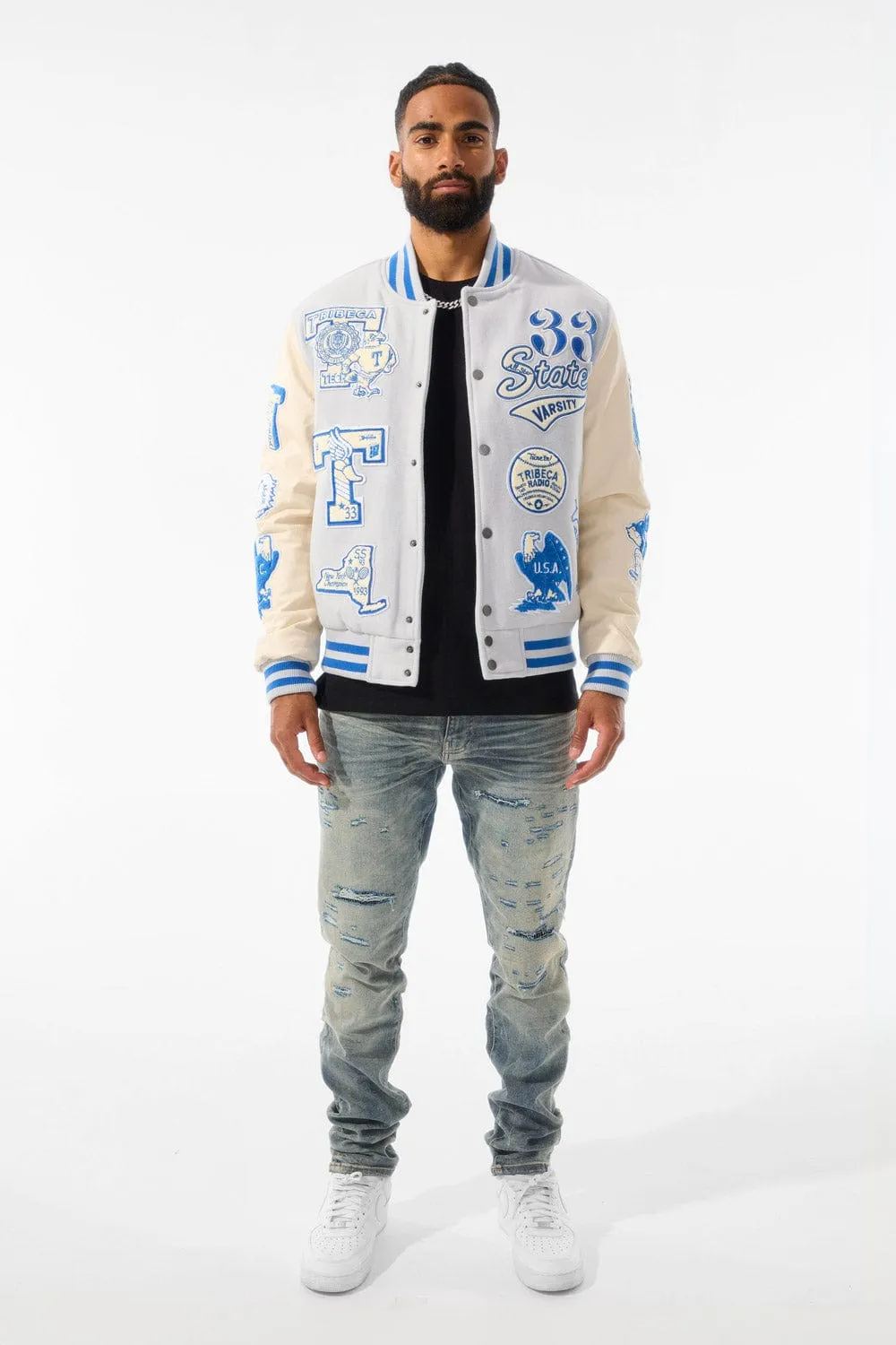 All American Varsity Jacket (Stone)