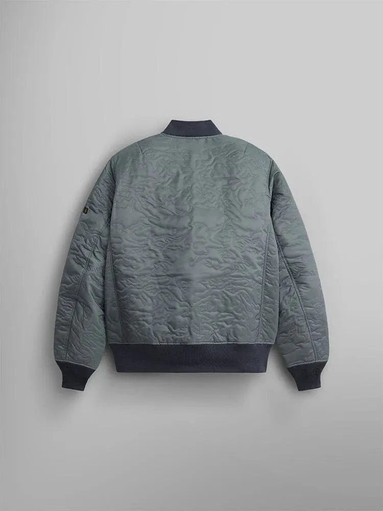 Alpha Camo Quilted Ma-1 Flight Jacket - Field Gray