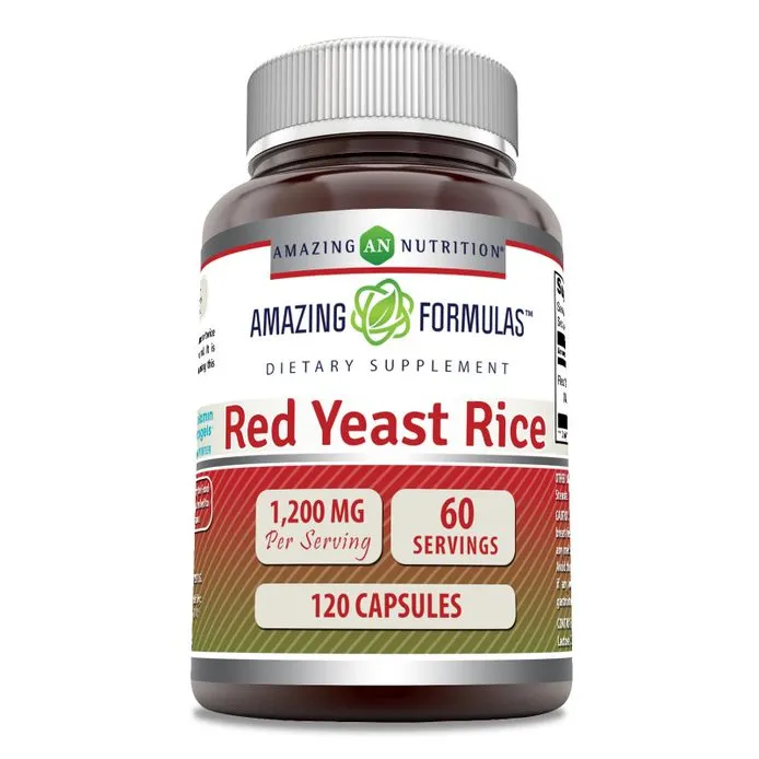 Amazing Formulas Red Yeast Rice | 1200 Mg Per Serving | 120 Capsules