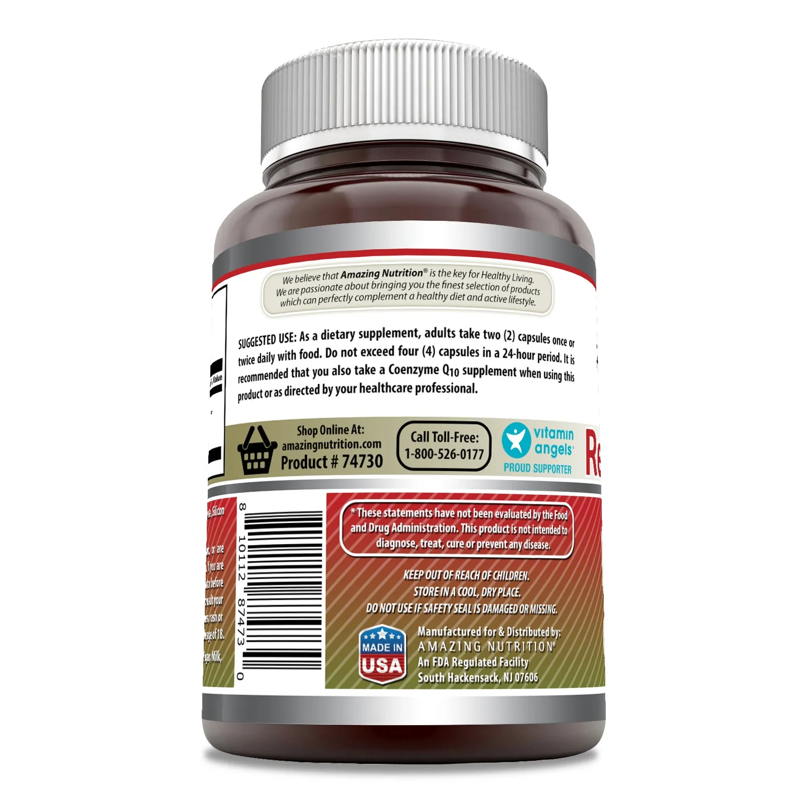 Amazing Formulas Red Yeast Rice | 1200 Mg Per Serving | 180 Capsules