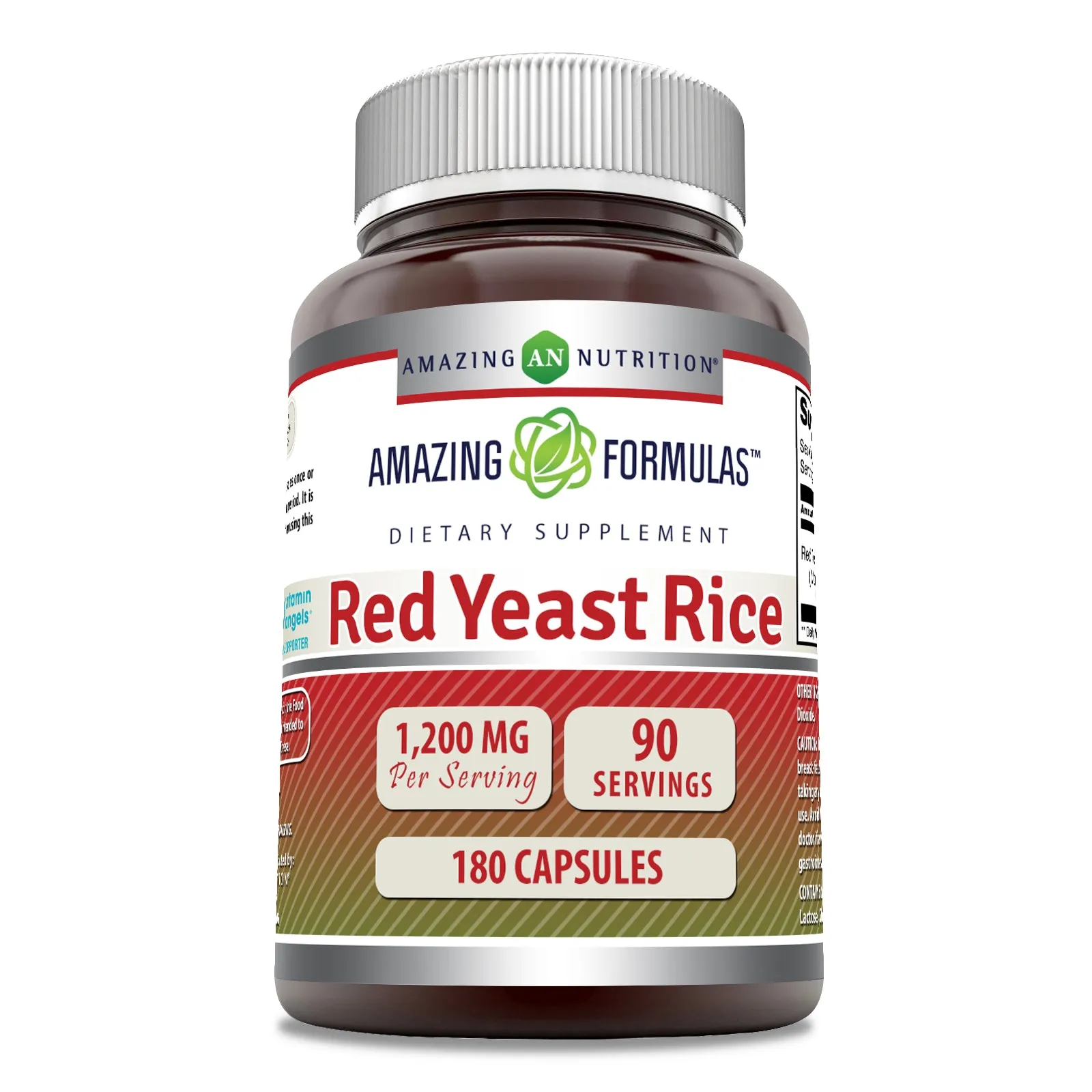 Amazing Formulas Red Yeast Rice | 1200 Mg Per Serving | 180 Capsules