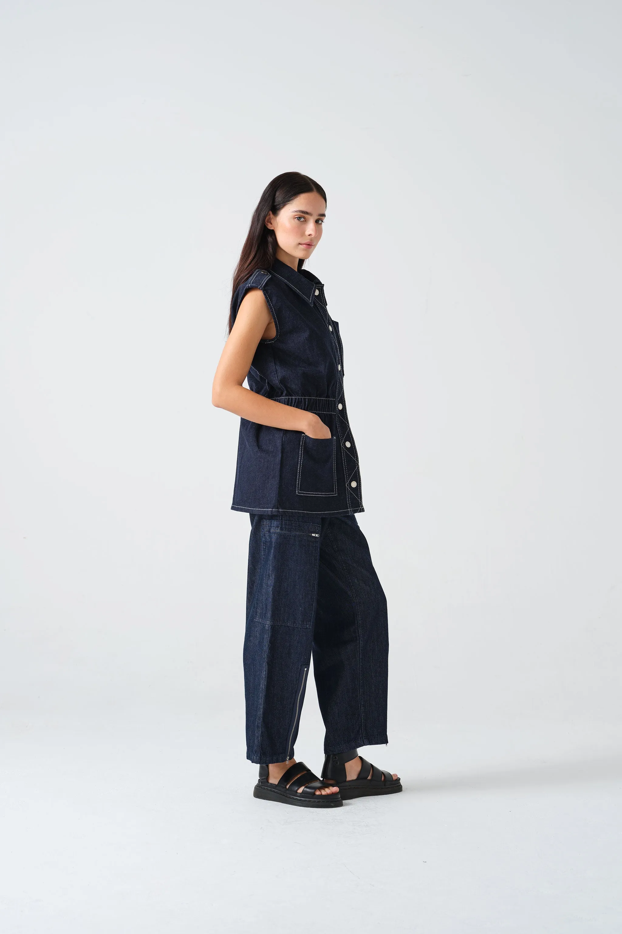 Amelia Pant in Indigo Rinse