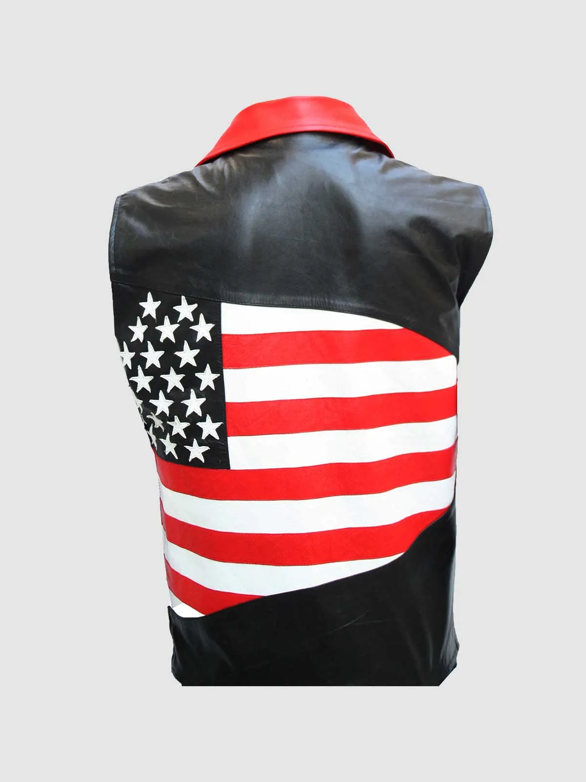 American Flag Leather Vest