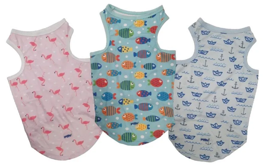 Animate - Pet Cooling Vest - Fish - Med -  38cm (Chest: 55cm, Neck: 35cm)