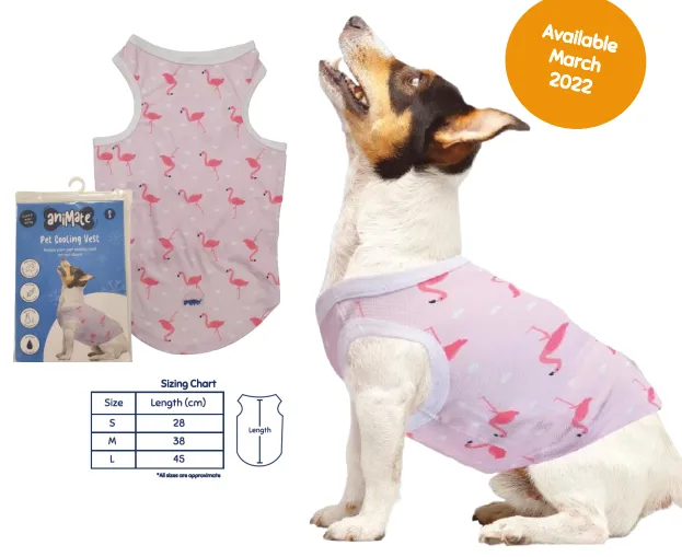 Animate - Pet Cooling Vest - Fish - Med -  38cm (Chest: 55cm, Neck: 35cm)