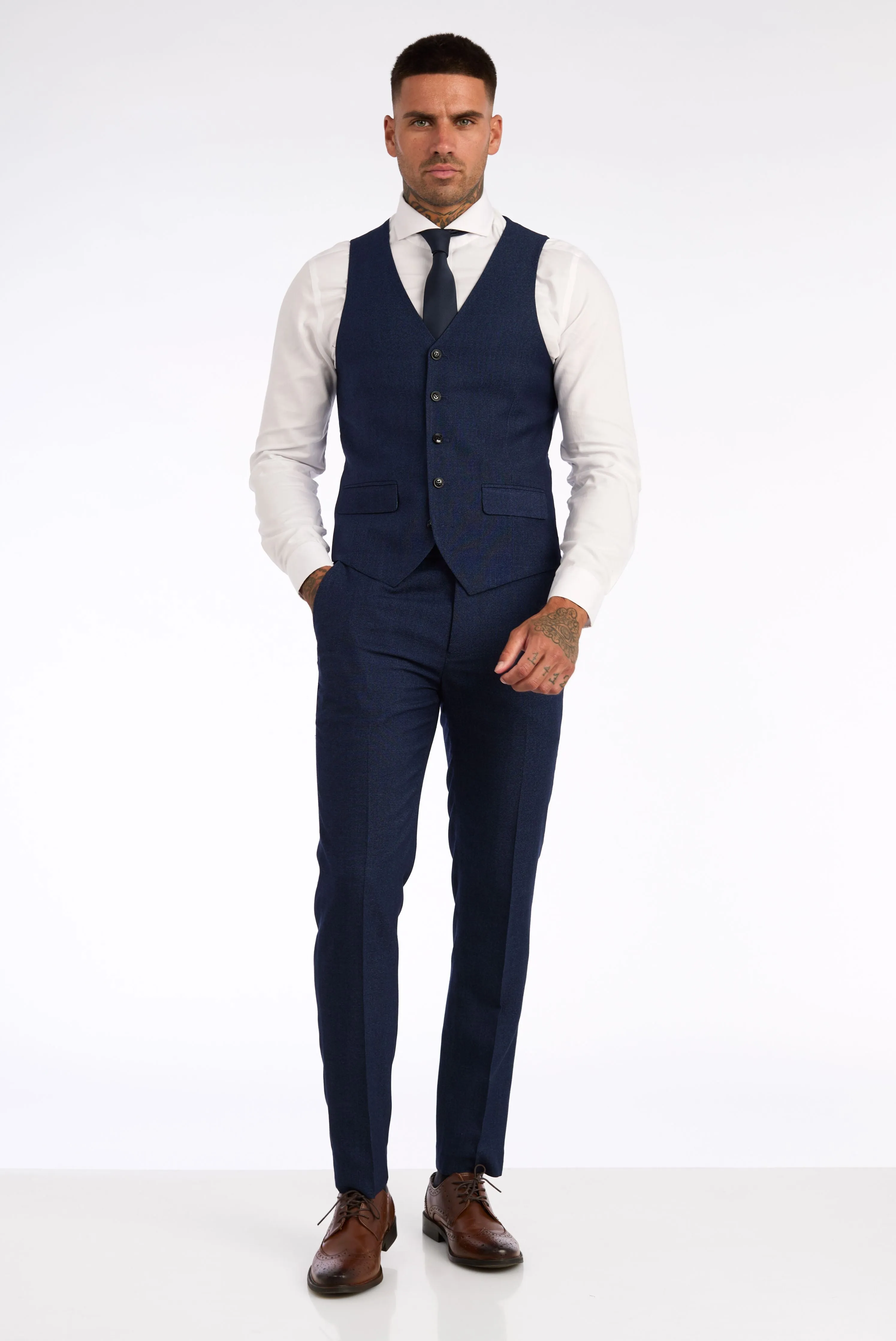 ARCHIE Blue Suit Waistcoat