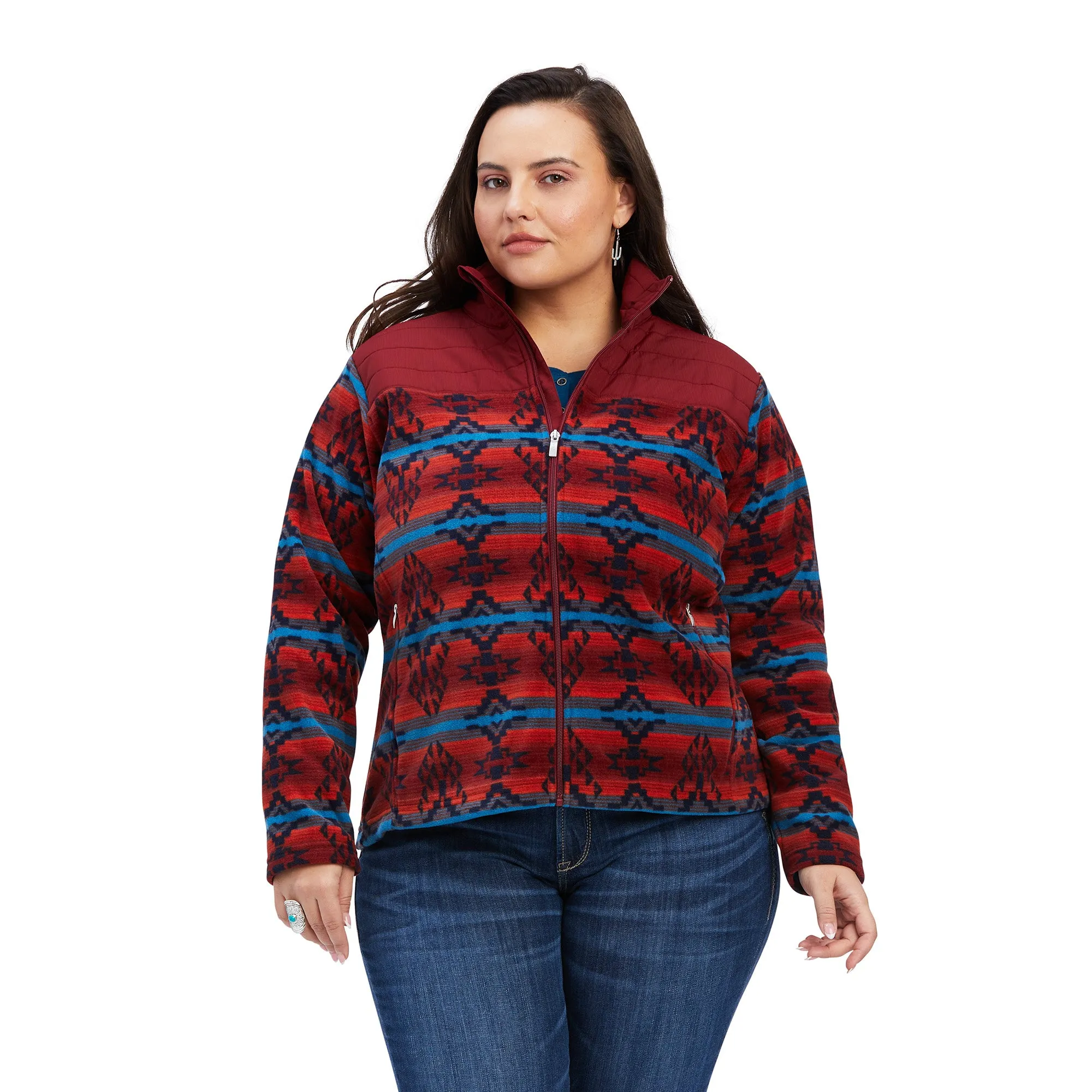 Ariat® Ladies R.E.A.L.™ Prescott Fleece Red Jacket 10041819