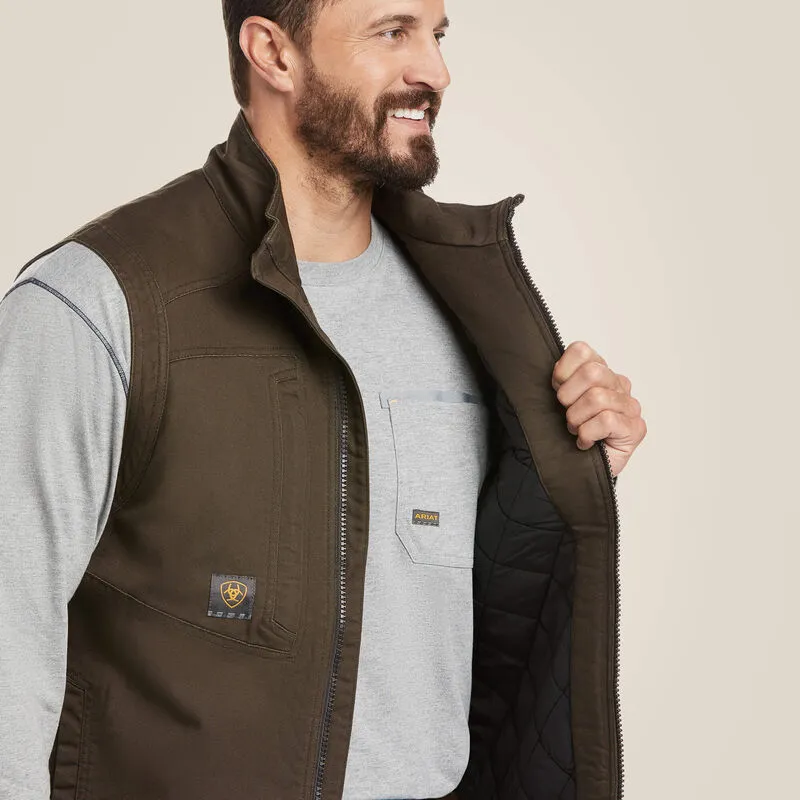 Ariat Mens Rebar Washed DuraCanvas Insulated Vest Style 10027866