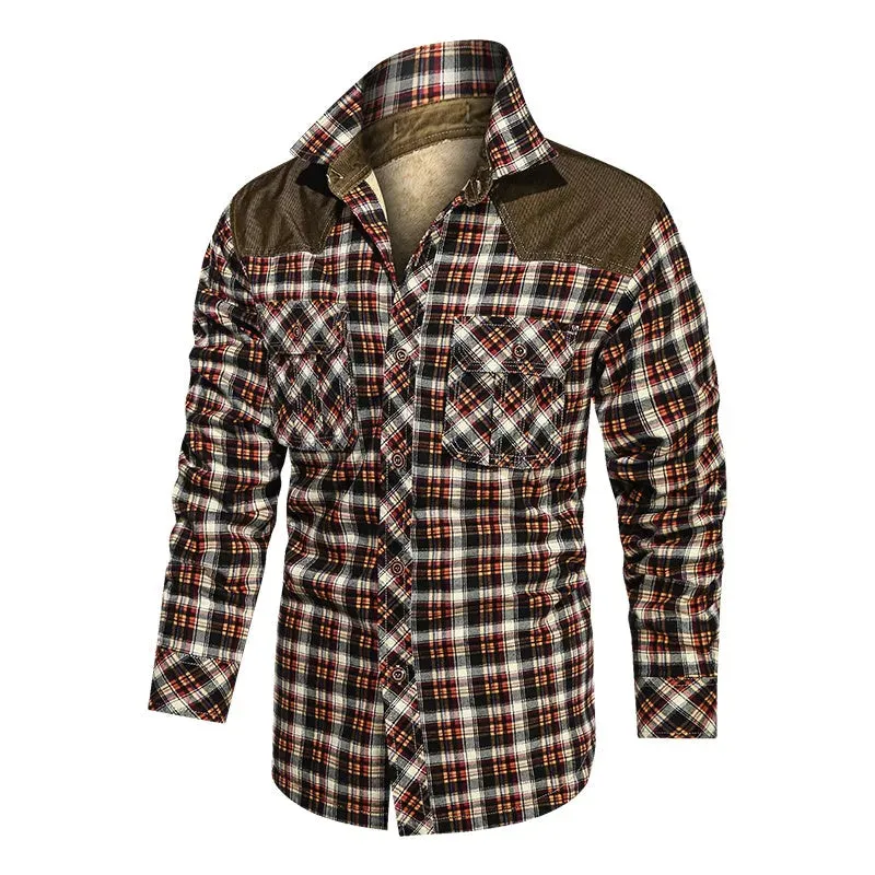 Autumn Winter Men Warm Jacket Fleece Thick Slim