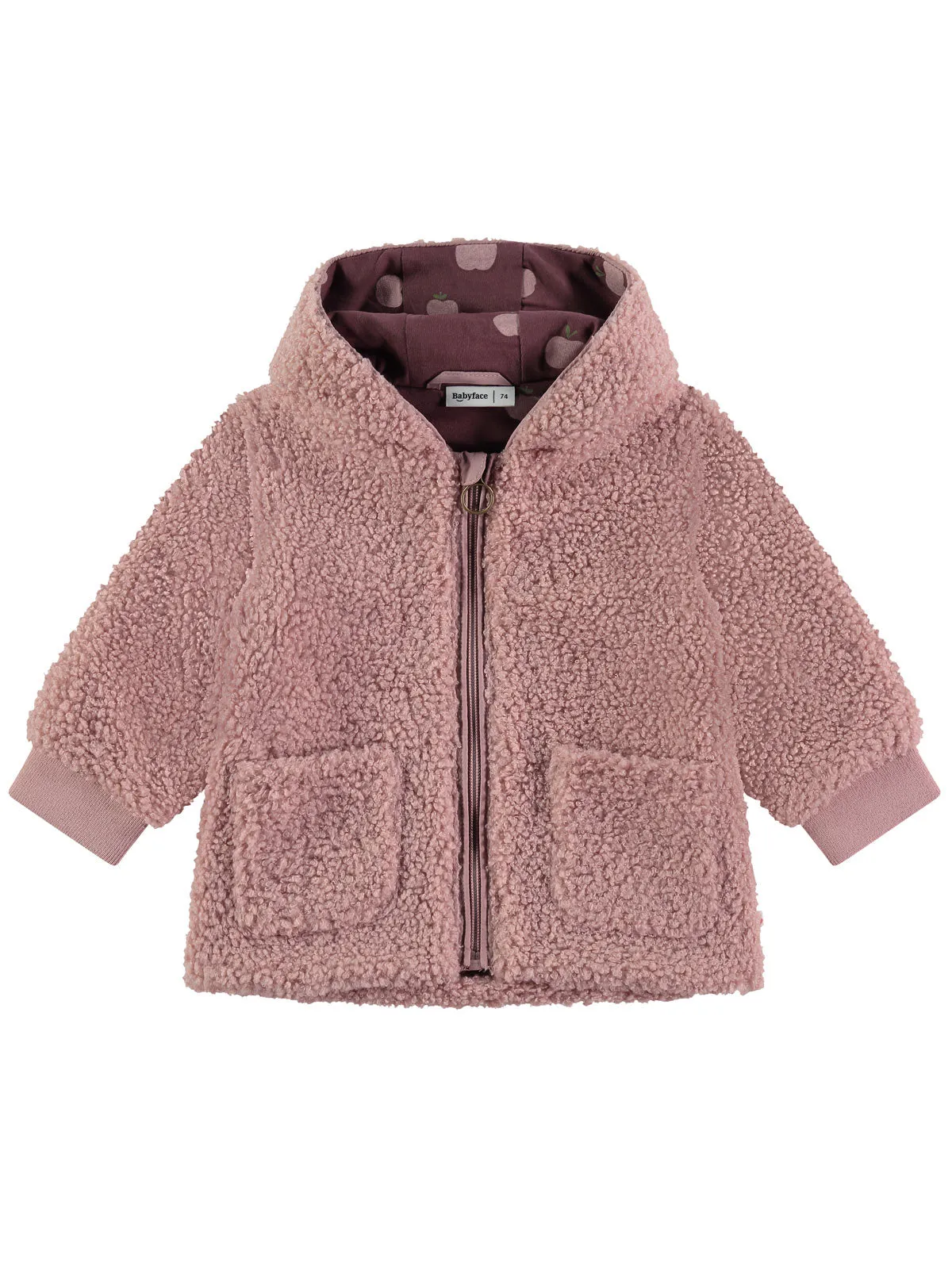 Babyface-Jacket with bouclé faux fur for baby-BBE24428102