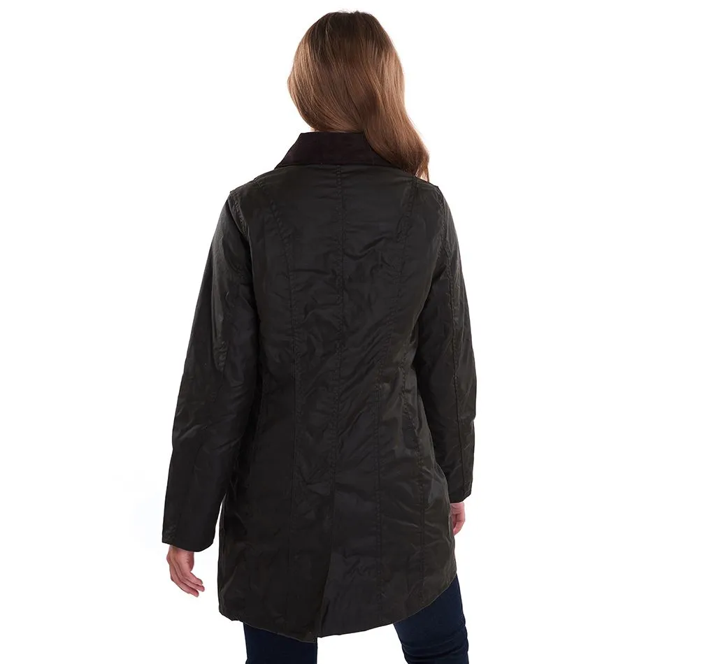 Barbour Olive Belsay Waxed Cotton Jacket (Ladies)