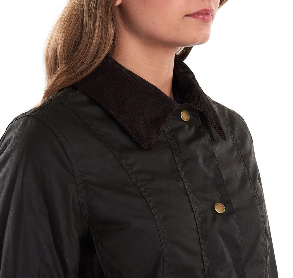 Barbour Olive Belsay Waxed Cotton Jacket (Ladies)