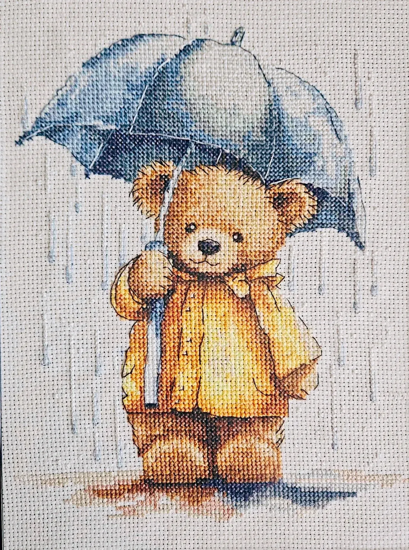 Bear with an Umbrella - PDF Cross Stitch Pattern