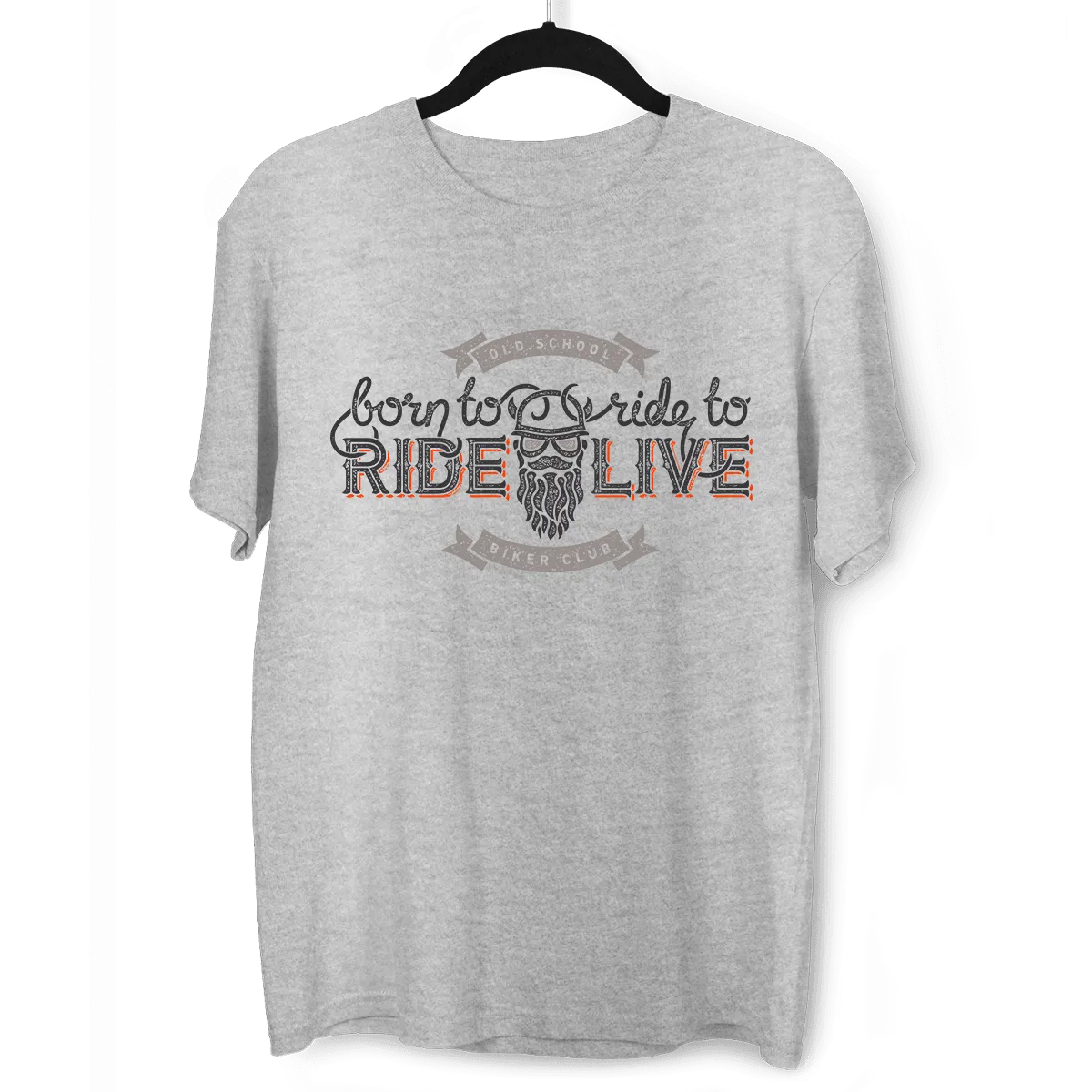 Beard Harley Biker Born to ride, ride to live Crew Neck T-shirt & Tank Top