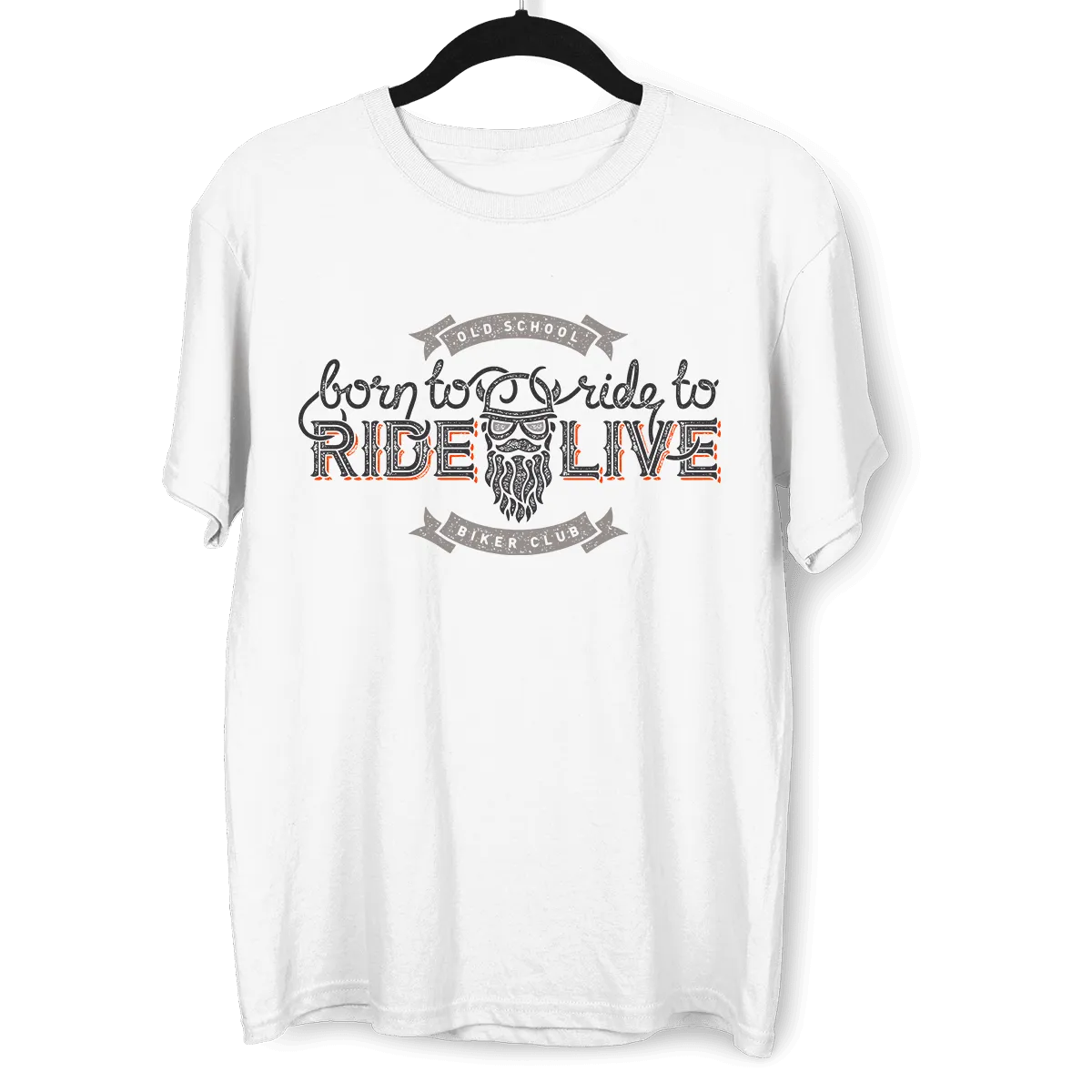 Beard Harley Biker Born to ride, ride to live Crew Neck T-shirt & Tank Top