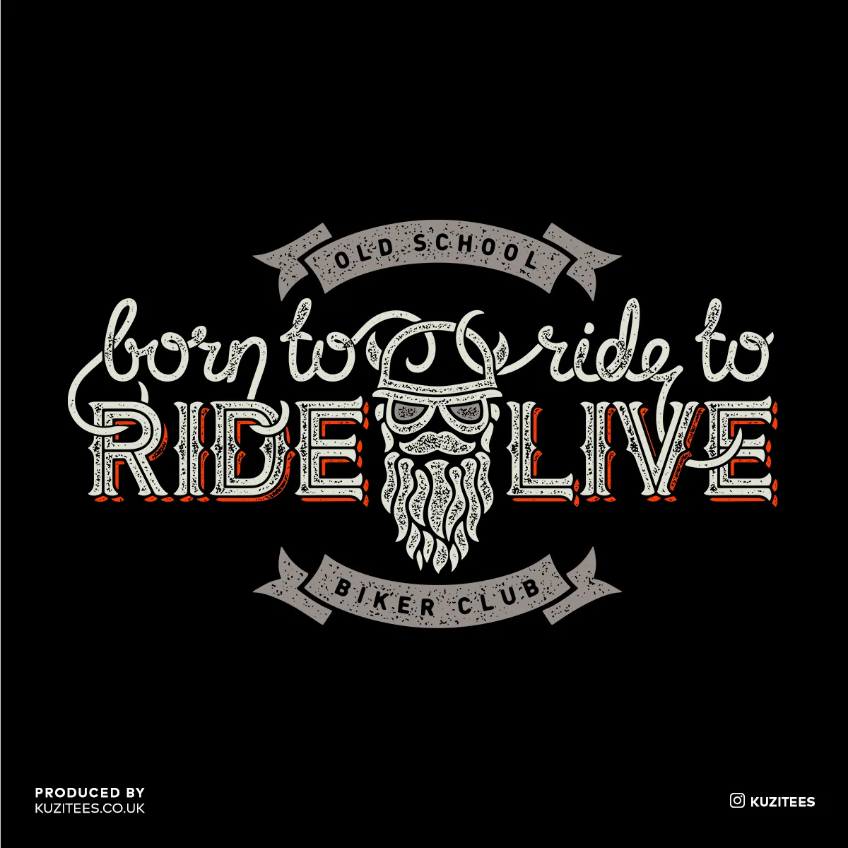 Beard Harley Biker Born to ride, ride to live Crew Neck T-shirt & Tank Top