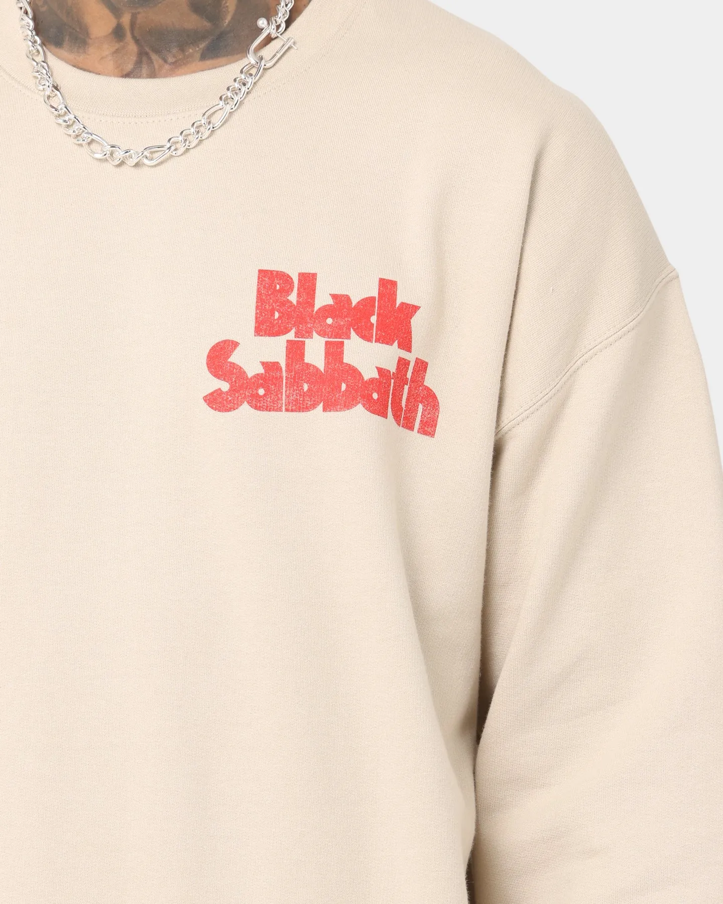 Black Sabbath Logo Crewneck Sand