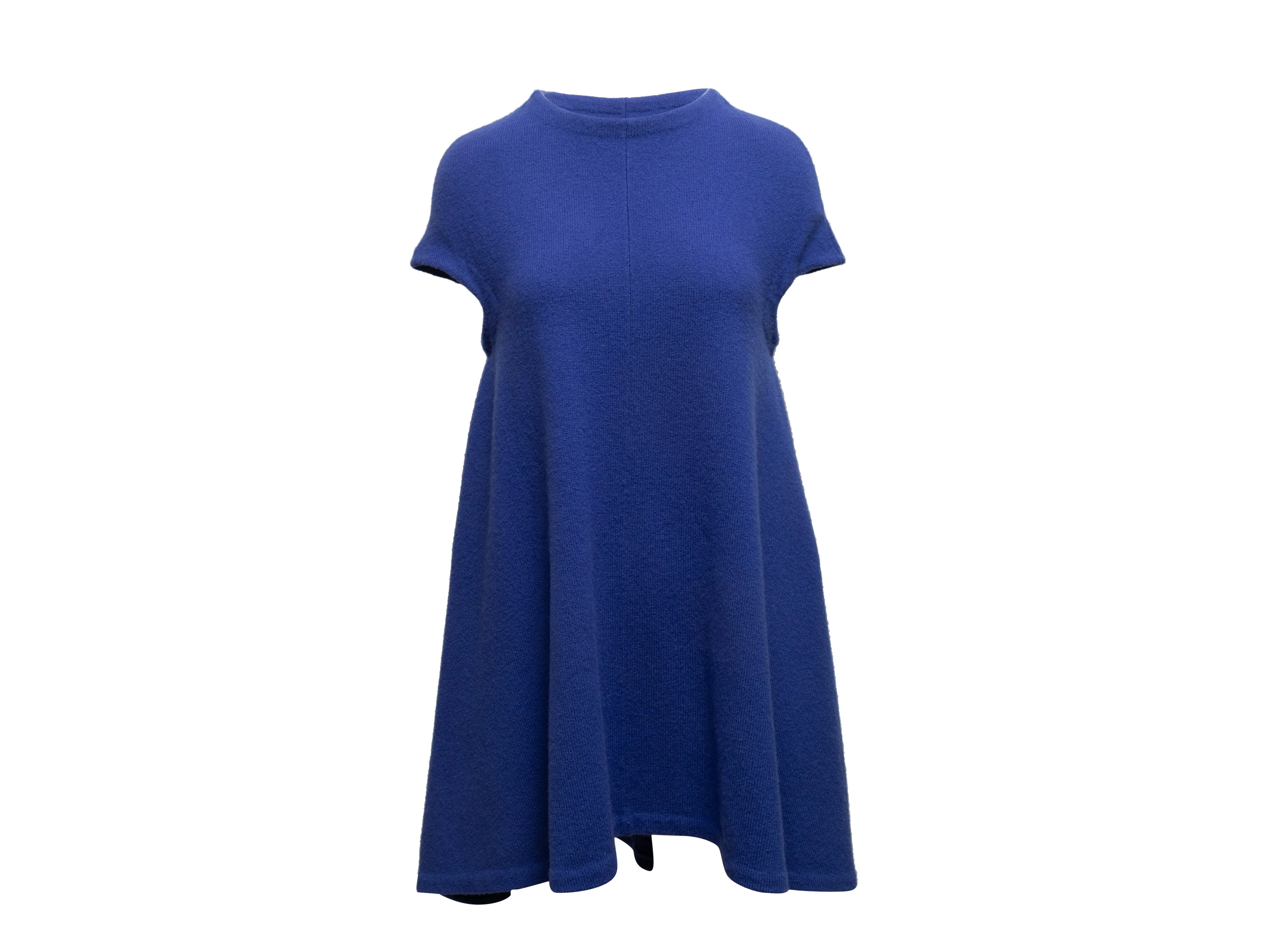 Blue Balenciaga Wool Knit Mini Dress Size EU 36