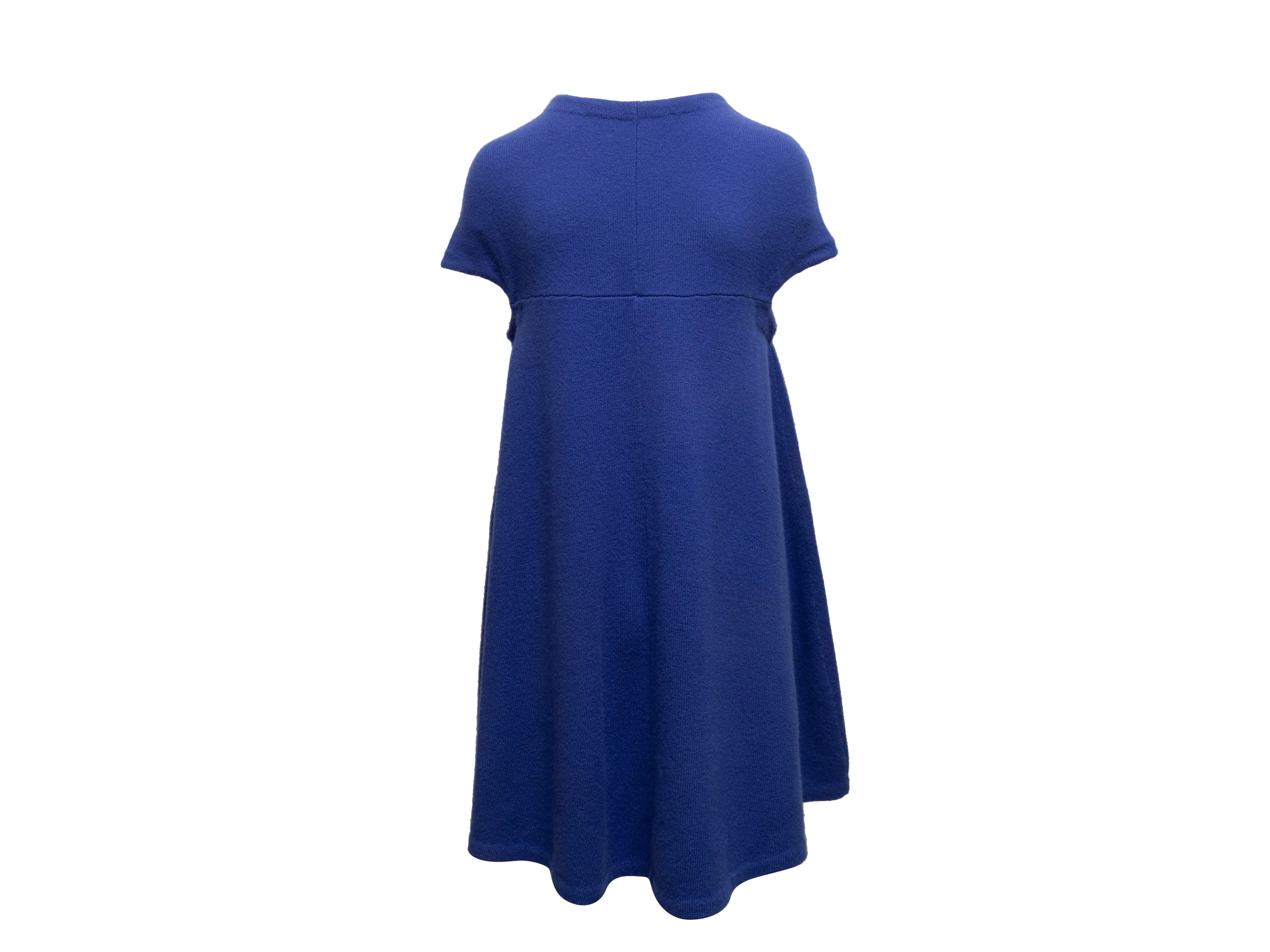 Blue Balenciaga Wool Knit Mini Dress Size EU 36