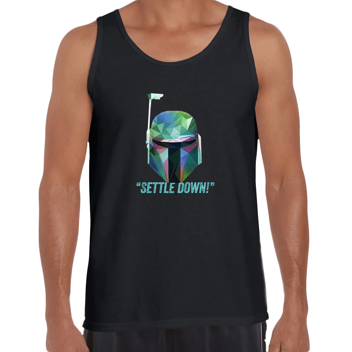 Boba Fett Settle Down Famous Star Wars character quote Unisex Movie Tank Top