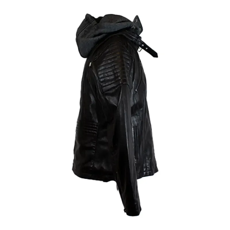 BOL Women's Hooded Leather Jacket