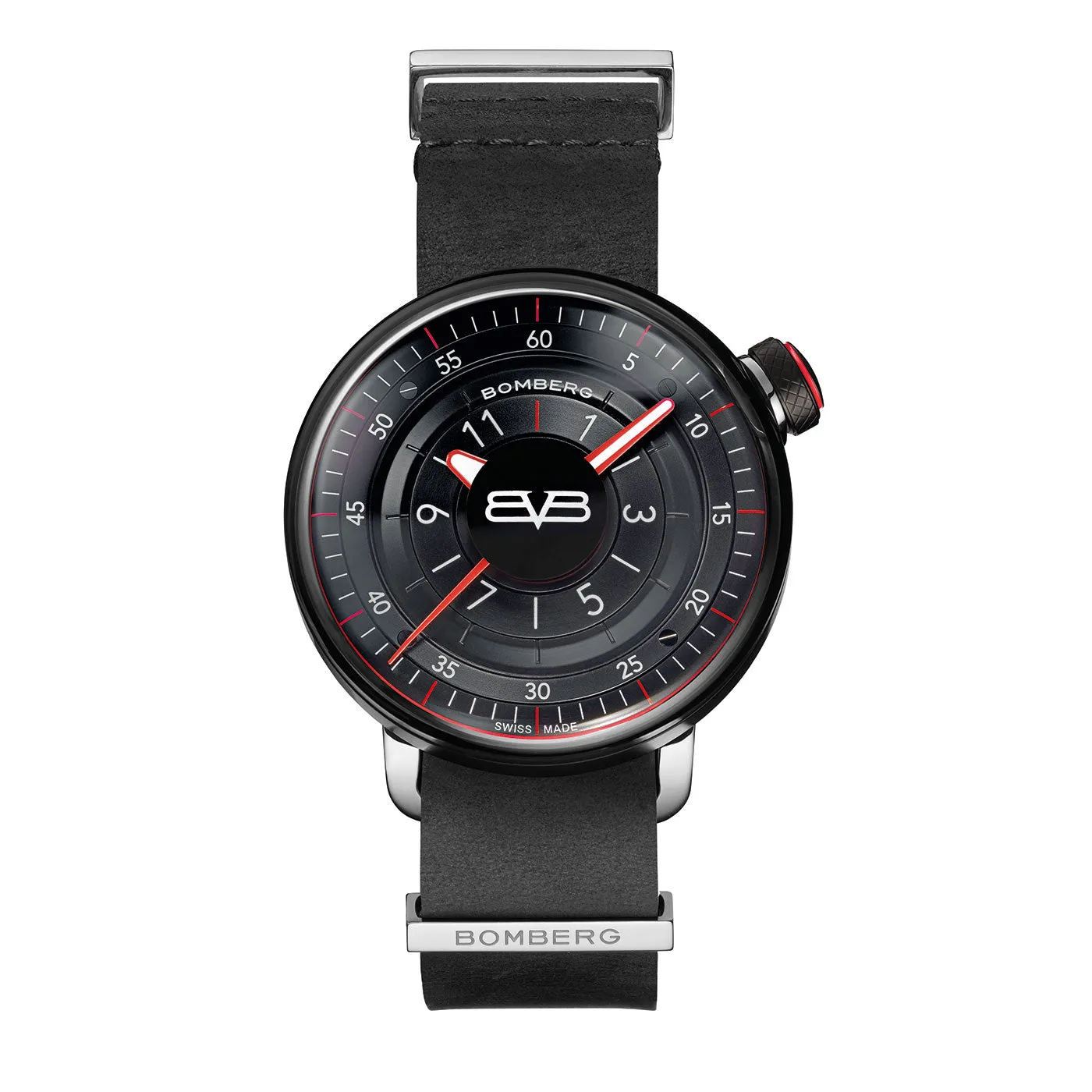 Bomberg Men's Watch BB-01 Black PVD Red CT43H3PBA.01-1.9