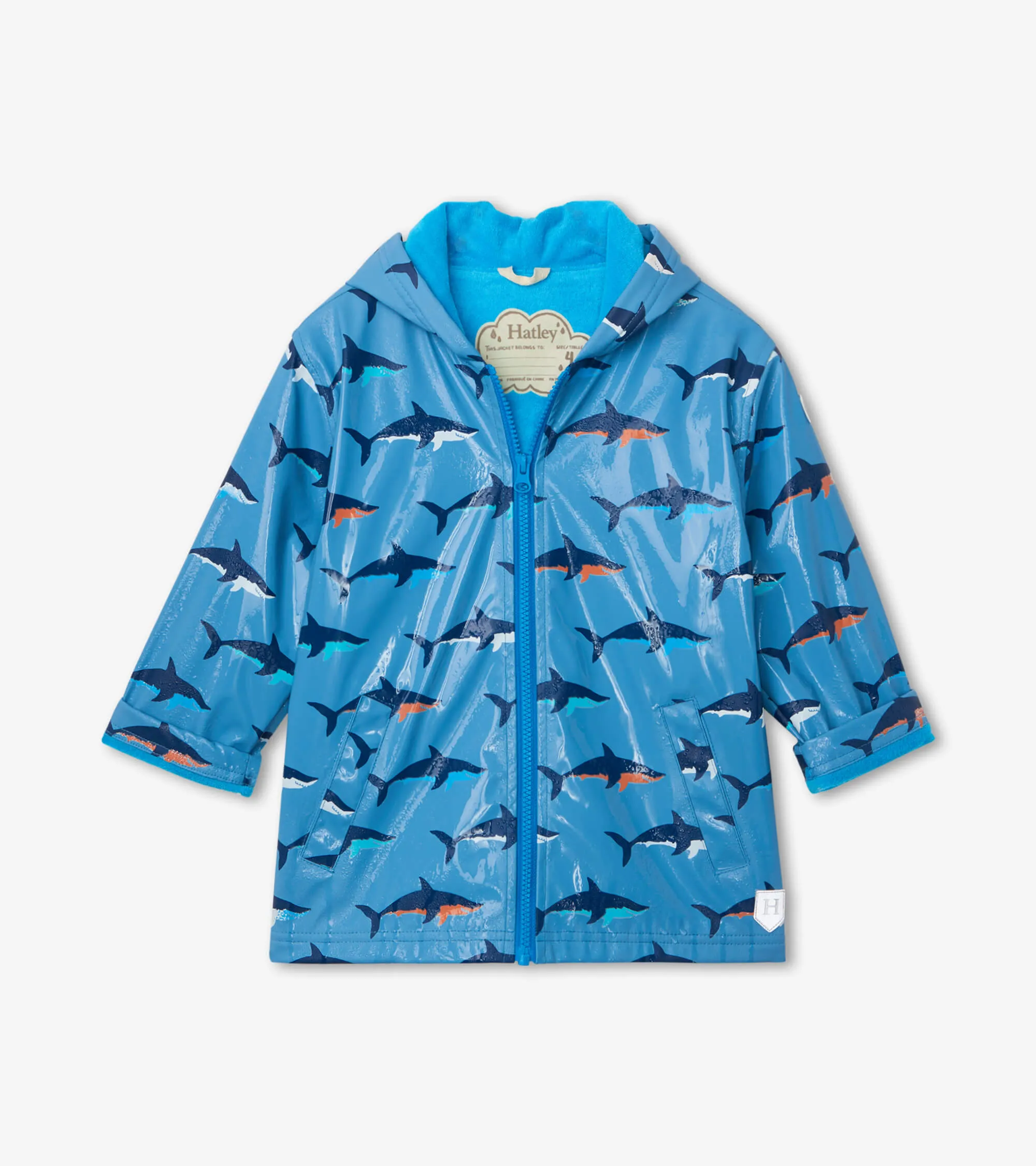 Boys Shark Color Change Raincoat