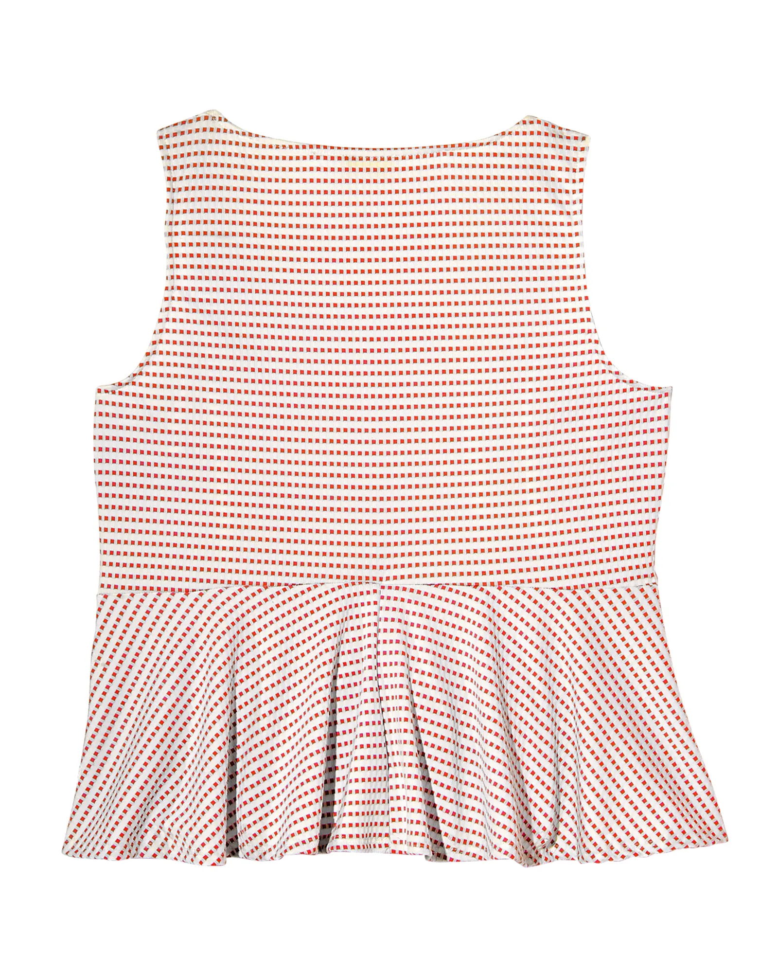 Bree Peplum Tank | Red / Ivory