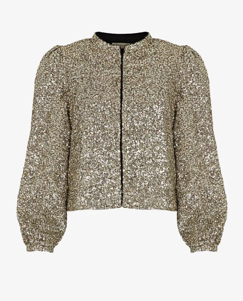 By Iris Amira Gold Sequin Jacket