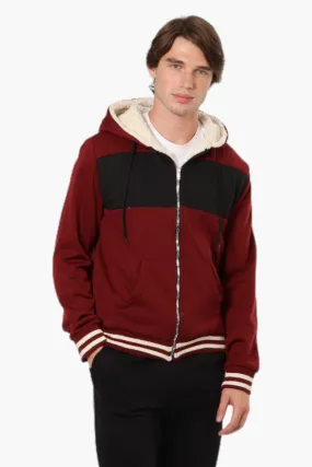 Canada Weather Gear Color Block Sherpa Lined Lightweight Jacket - Burgundy