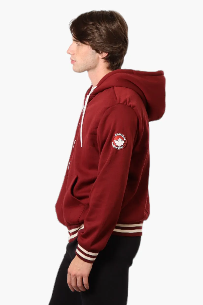 Canada Weather Gear Hooded Sherpa Lined Lightweight Jacket - Burgundy