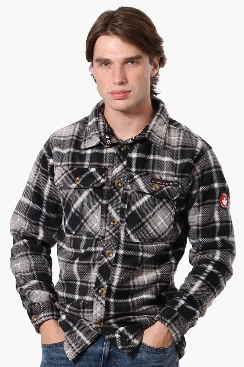 Canada Weather Gear Plaid Sherpa Lined Lightweight Jacket - Black