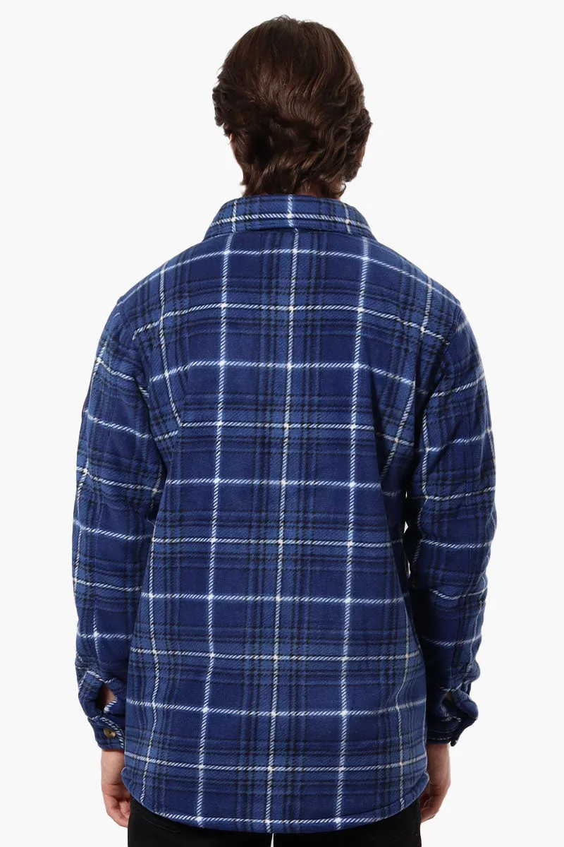 Canada Weather Gear Plaid Sherpa Lined Lightweight Jacket - Navy