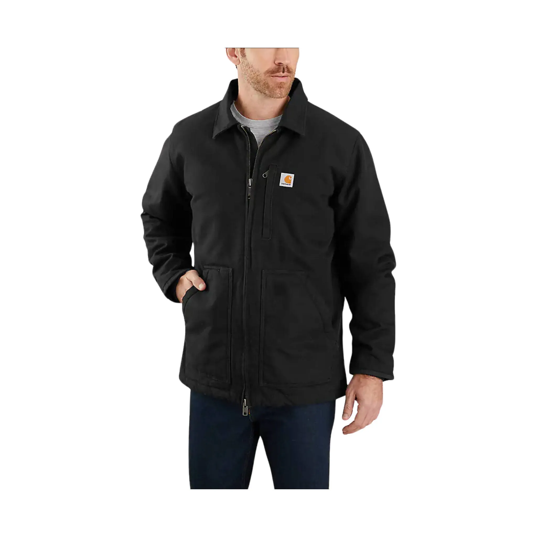 Carhartt Men's Sherpa Lined Loose Fit Field Jacket - Black