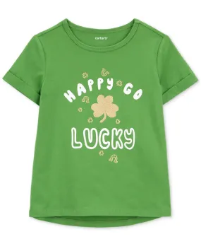 Carter's Toddler Girls Happy Go Lucky Printed T-Shirt - Green