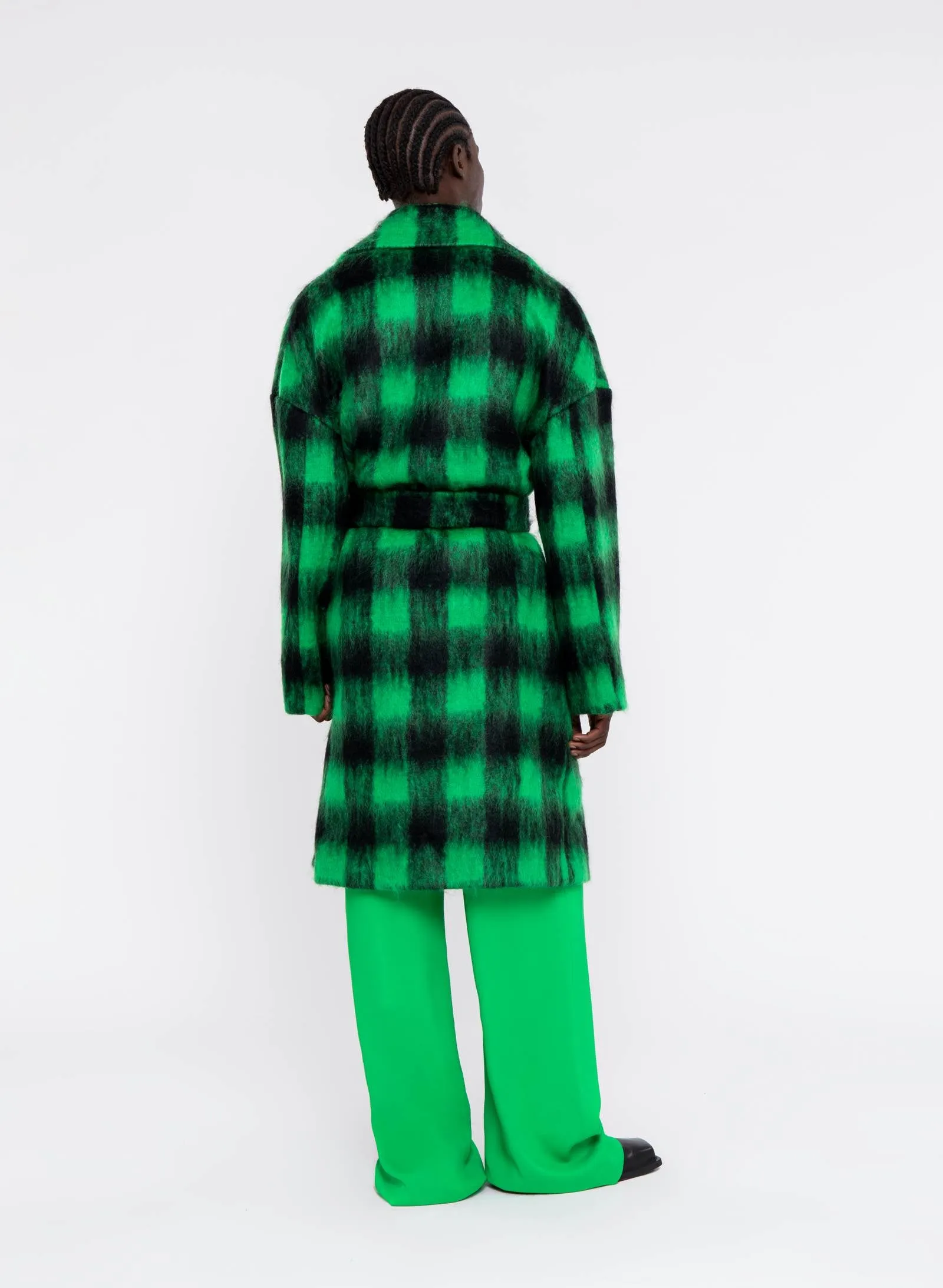 Checked Maxi Coat